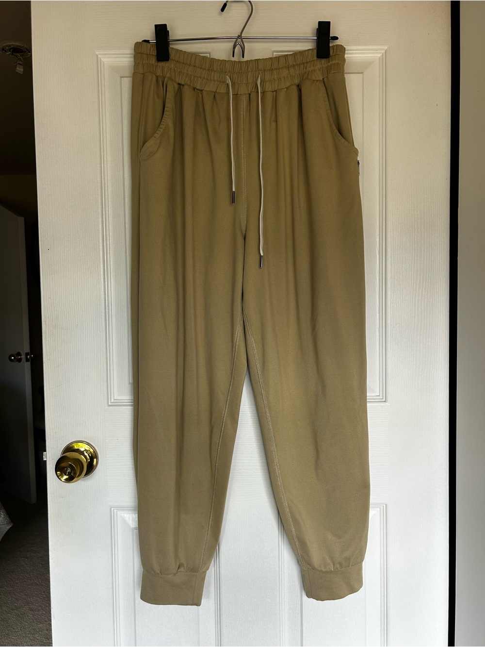 Women’s FEAT Casual Drawstring Joggers - Khaki. Size M. Great condition